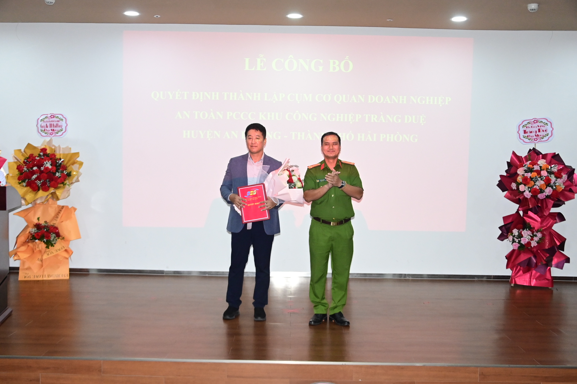 Thành lập Cụm doanh nghiệp an toàn PCCC Khu công nghiệp Tràng Duệ với 35 đơn vị thành viên